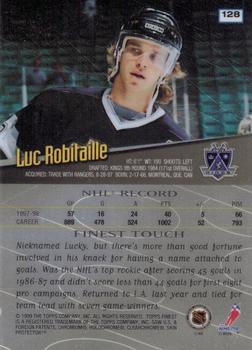 1998-99 Finest - No Protectors #128 Luc Robitaille Back