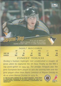 1998-99 Finest - Oversize Refractors #6 Jaromir Jagr Back