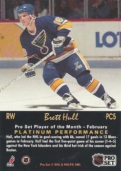 1991-92 Pro Set Platinum - Collectibles #PC5 Brett Hull Back