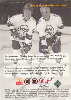 1998-99 Upper Deck Ice McDonald's - Wayne Gretzky Teammates #T2 Gordie Howe Back