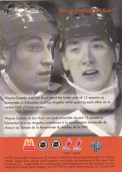 1998-99 Upper Deck Ice McDonald's - Wayne Gretzky Teammates #T9 Jari Kurri Back