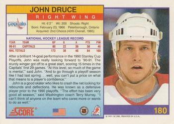 1991-92 Score American #180 John Druce Back