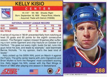1991-92 Score American #288 Kelly Kisio Back