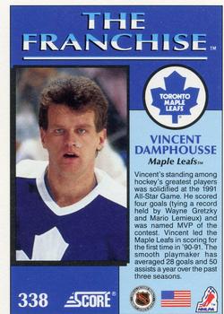 1991-92 Score American #338 Vincent Damphousse Back