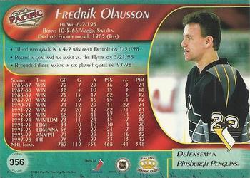 1998-99 Pacific - Ice Blue #356 Fredrik Olausson Back