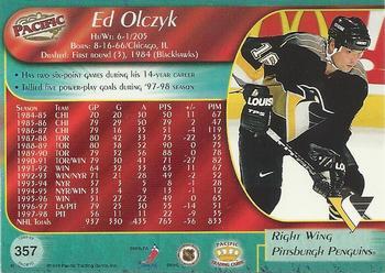 1998-99 Pacific - Ice Blue #357 Ed Olczyk Back