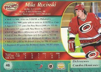 1998-99 Pacific - Red #46 Mike Rucinski Back