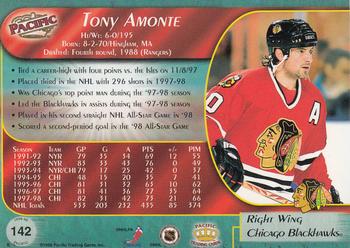 1998-99 Pacific - Red #142 Tony Amonte Back