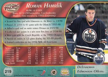 1998-99 Pacific - Red #219 Roman Hamrlik Back