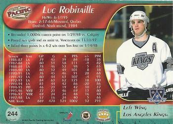 1998-99 Pacific - Red #244 Luc Robitaille Back