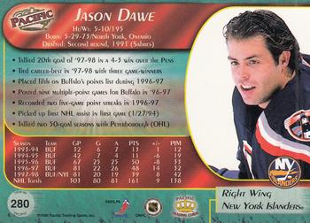 1998-99 Pacific - Red #280 Jason Dawe Back