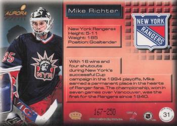 1998-99 Pacific Aurora - Championship Fever Silver #31 Mike Richter Back