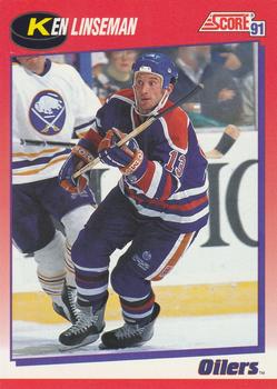 1991-92 Score Canadian Bilingual #239 Ken Linseman Front