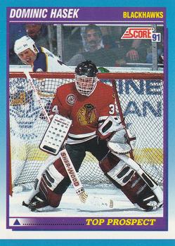 1991-92 Score Canadian Bilingual #346 Dominik Hasek Front