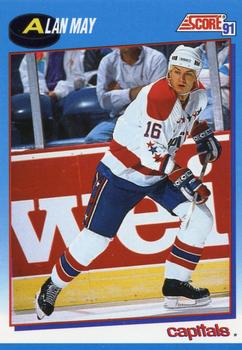 1991-92 Score Canadian Bilingual #545 Alan May Front