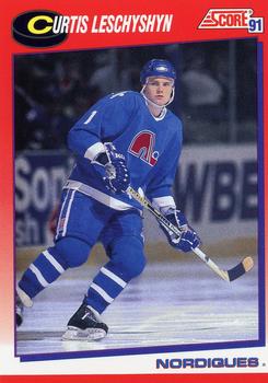 1991-92 Score Canadian Bilingual #58 Curtis Leschyshyn Front