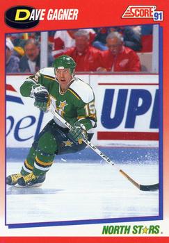 1991-92 Score Canadian Bilingual #72 Dave Gagner Front