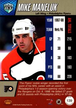 1998-99 Pacific Dynagon Ice - Red #139 Mike Maneluk Back