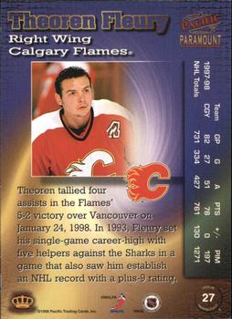 1998-99 Pacific Paramount - Copper #27 Theoren Fleury Back