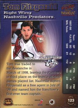 1998-99 Pacific Paramount - Copper #123 Tom Fitzgerald Back