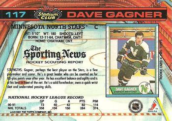 1991-92 Stadium Club #117 Dave Gagner Back