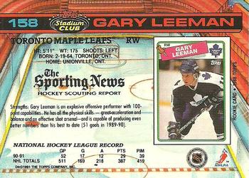 1991-92 Stadium Club #158 Gary Leeman Back