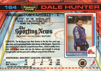 1991-92 Stadium Club #164 Dale Hunter Back