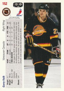 1991-92 Upper Deck #152 Garry Valk Back