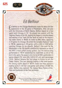 1991-92 Upper Deck #625 Ed Belfour Back