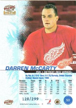 1998-99 Pacific Revolution - Red #50 Darren McCarty Back