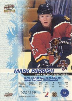 1998-99 Pacific Revolution - Red #64 Mark Parrish Back