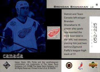 1998-99 SPx Finite - Spectrum #96 Brendan Shanahan Back
