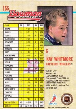1992-93 Bowman #155 Kay Whitmore Back