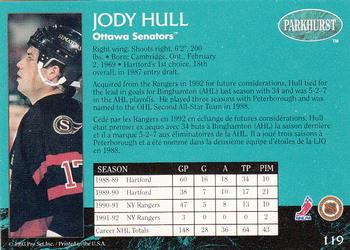 1992-93 Parkhurst #119 Jody Hull Back