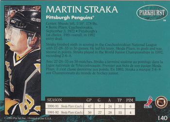 1992-93 Parkhurst #140 Martin Straka Back