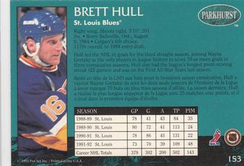 1992-93 Parkhurst #153 Brett Hull Back