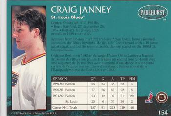1992-93 Parkhurst #154 Craig Janney Back