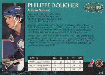 1992-93 Parkhurst #16 Philippe Boucher Back