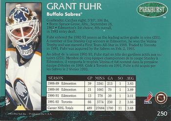 1992-93 Parkhurst #250 Grant Fuhr Back