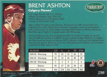 1992-93 Parkhurst #258 Brent Ashton Back