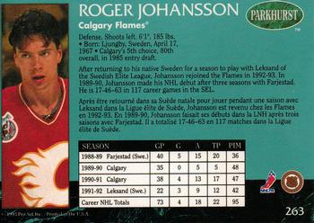 1992-93 Parkhurst #263 Roger Johansson Back