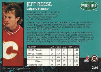 1992-93 Parkhurst #264 Jeff Reese Back