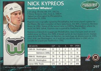 1992-93 Parkhurst #297 Nick Kypreos Back