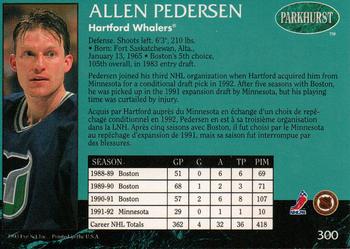 1992-93 Parkhurst #300 Allen Pedersen Back