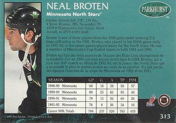 1992-93 Parkhurst #313 Neal Broten Back