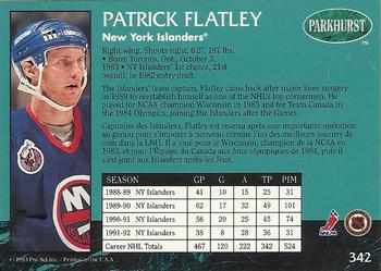 1992-93 Parkhurst #342 Patrick Flatley Back