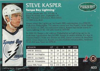 1992-93 Parkhurst #403 Steve Kasper Back