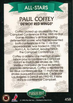 1992-93 Parkhurst #458 Paul Coffey Back