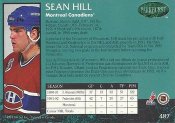 1992-93 Parkhurst #487 Sean Hill Back