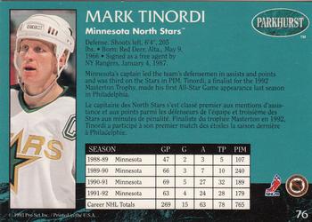 1992-93 Parkhurst #76 Mark Tinordi Back
